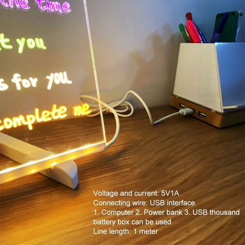 DIY Acrylic Glow-Notes Message Board
